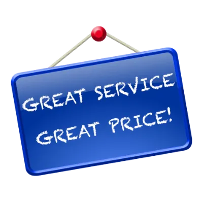 Blue Hanging Sign