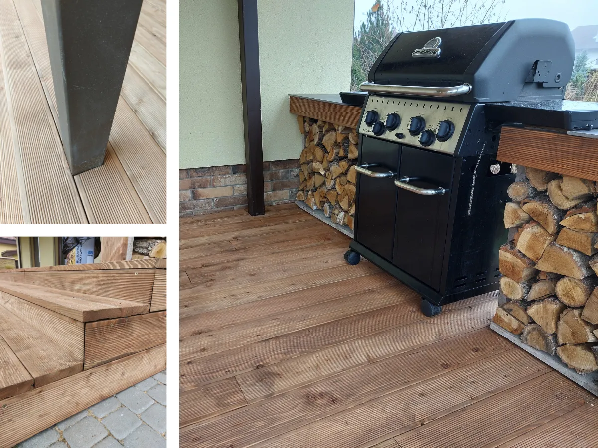 New timber garden decking