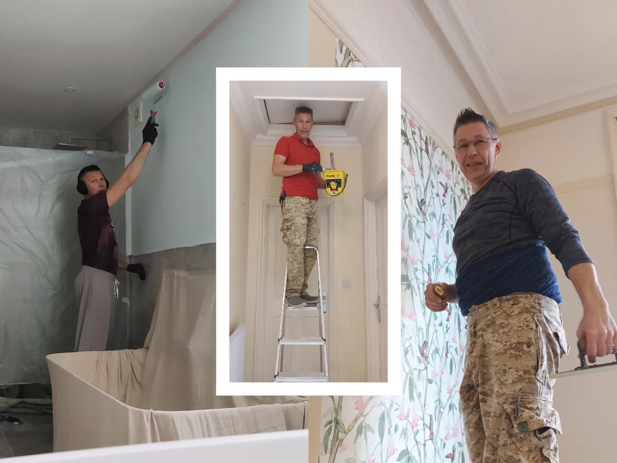Painting and decorating work