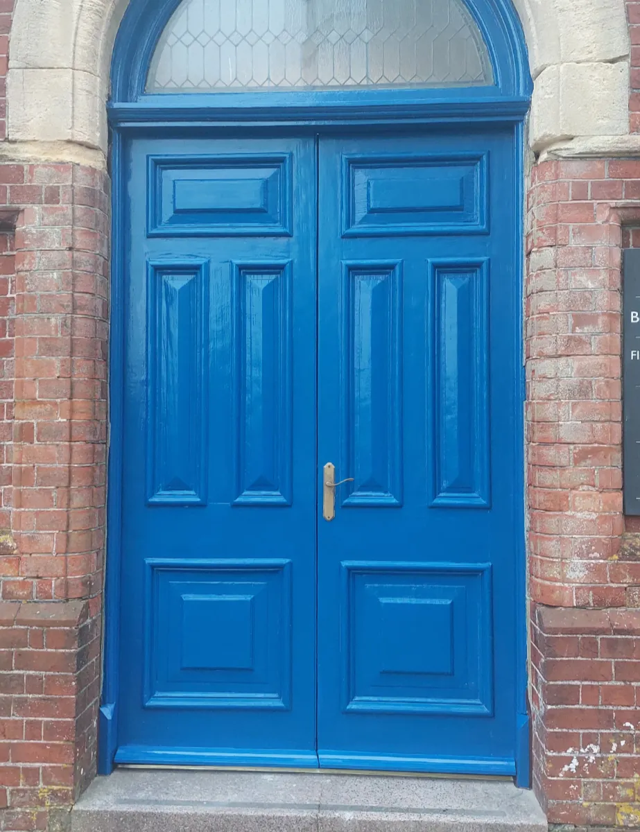 Completed entrance door after renovation