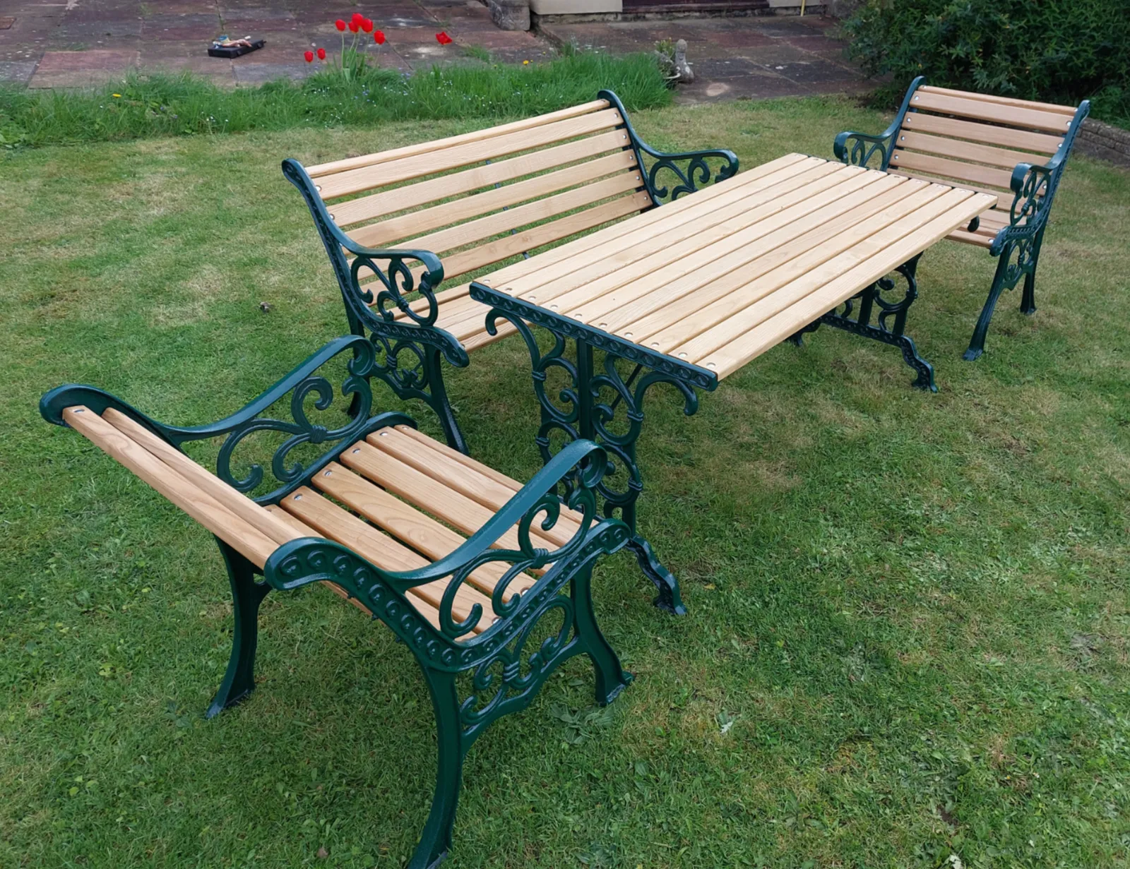 Completed restored garden furniture