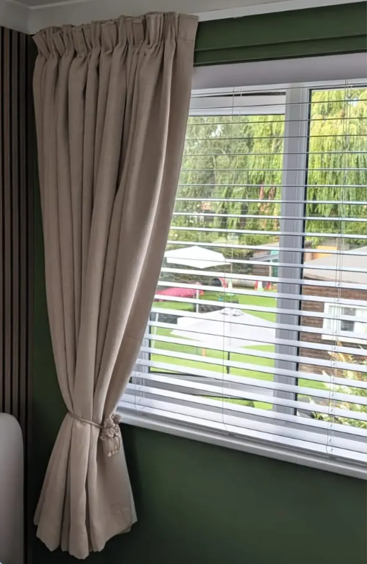 Curtain pole and blind fitting