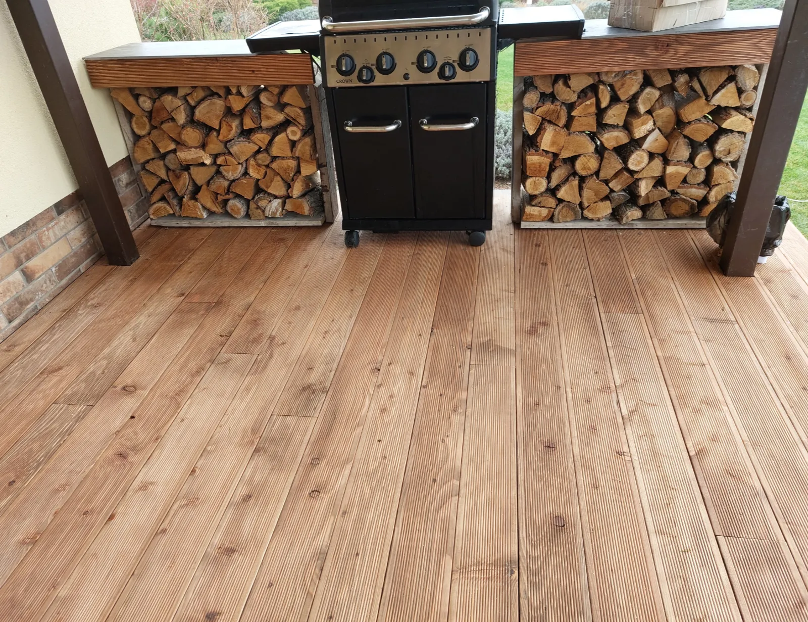 Timber decking installation