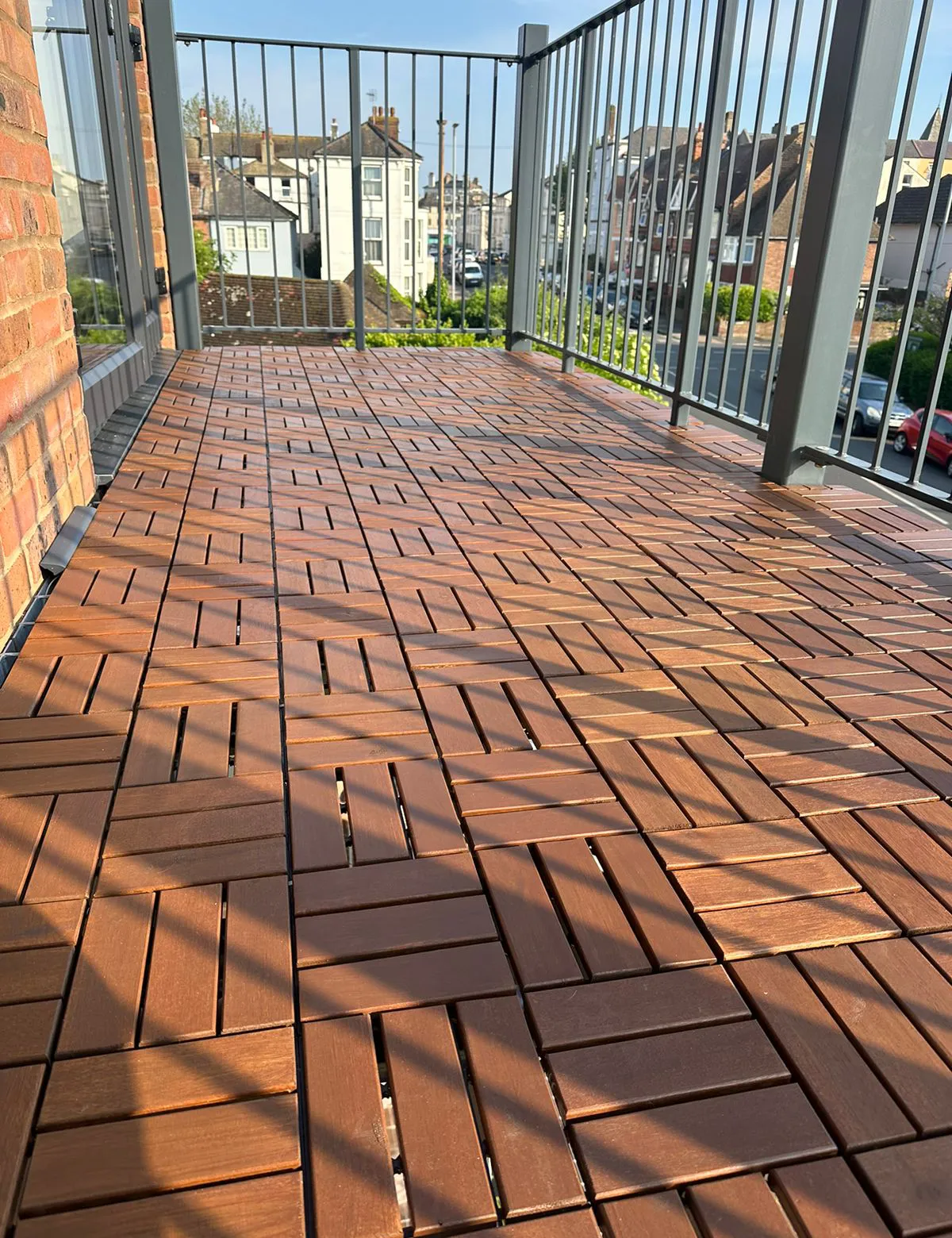 Completed veranda decking tiles
