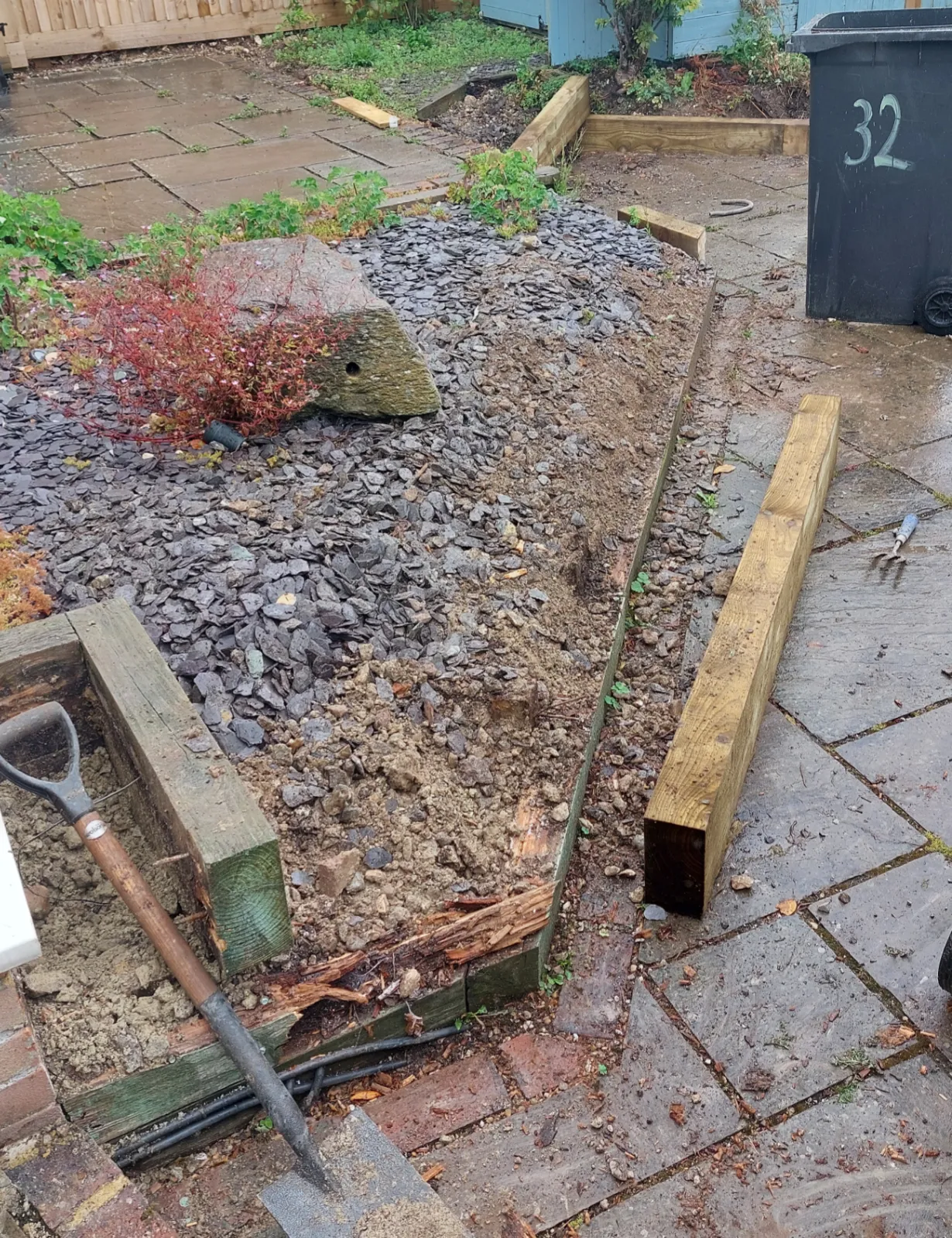 Garden border work in progress