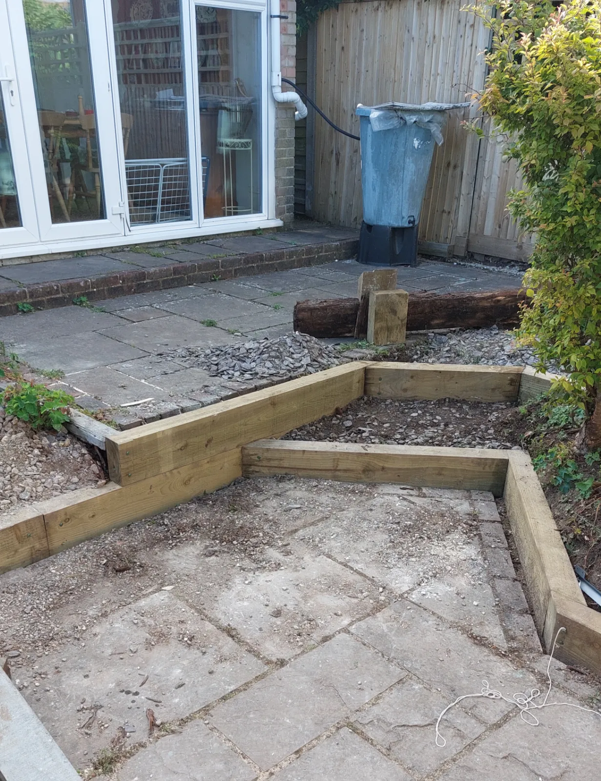 Garden border improvement in progress