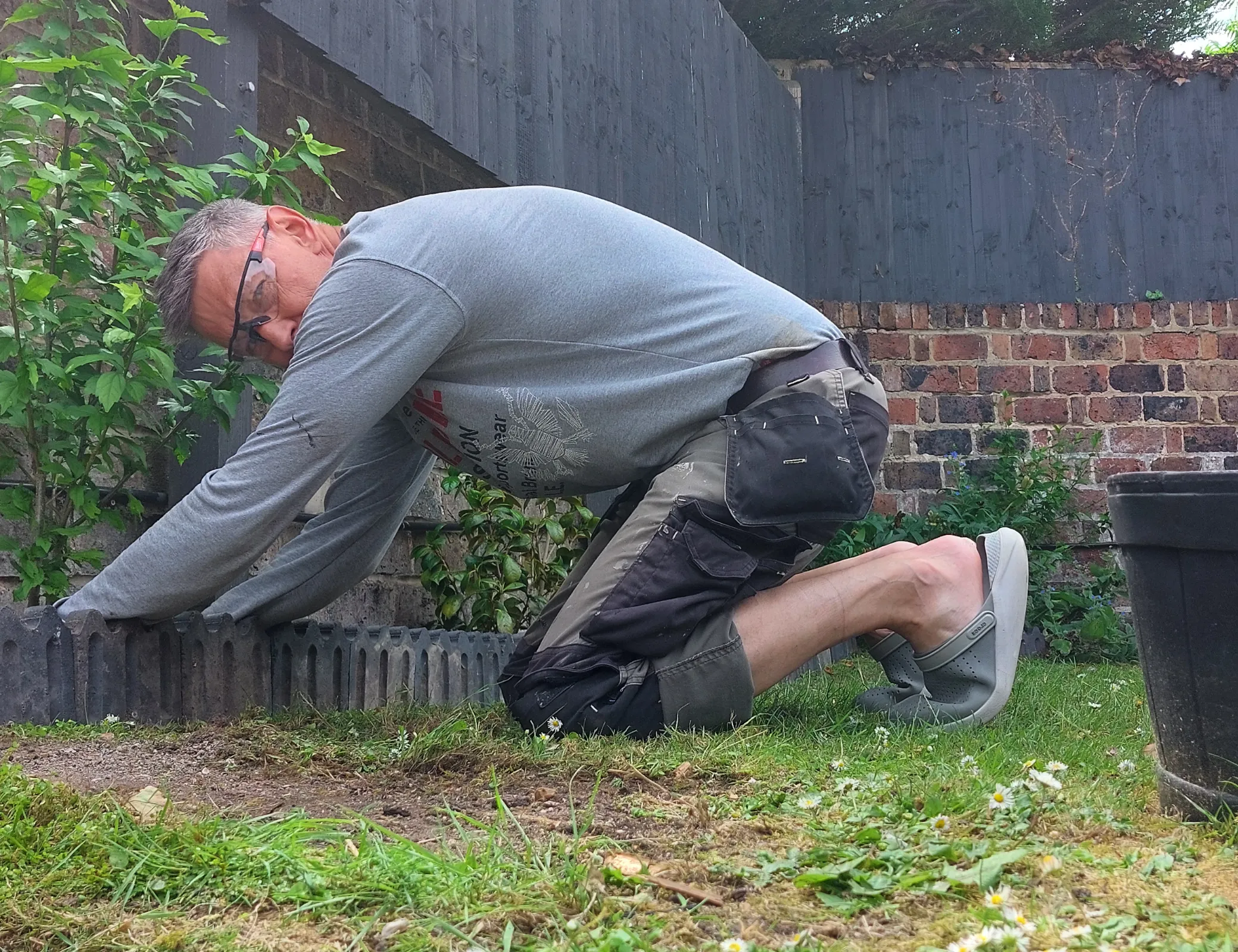 Second garden border during improvement