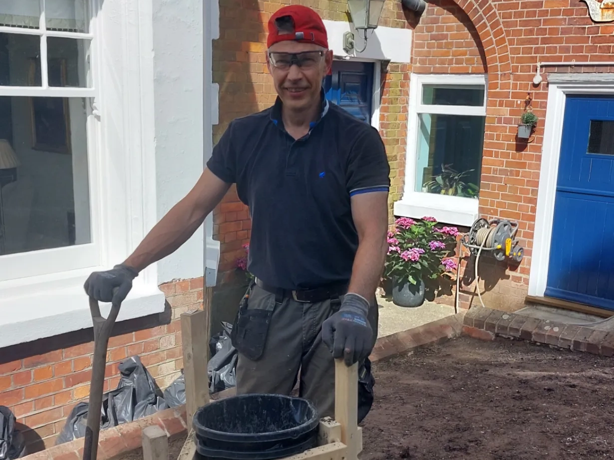Garden gravel bed preparation