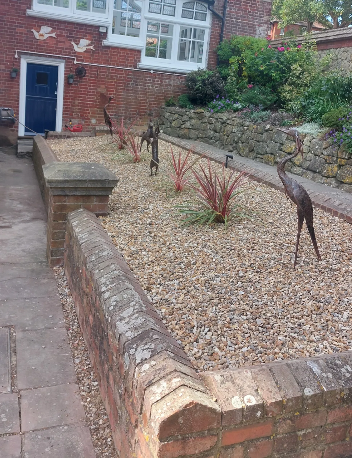 Finished garden gravel bed