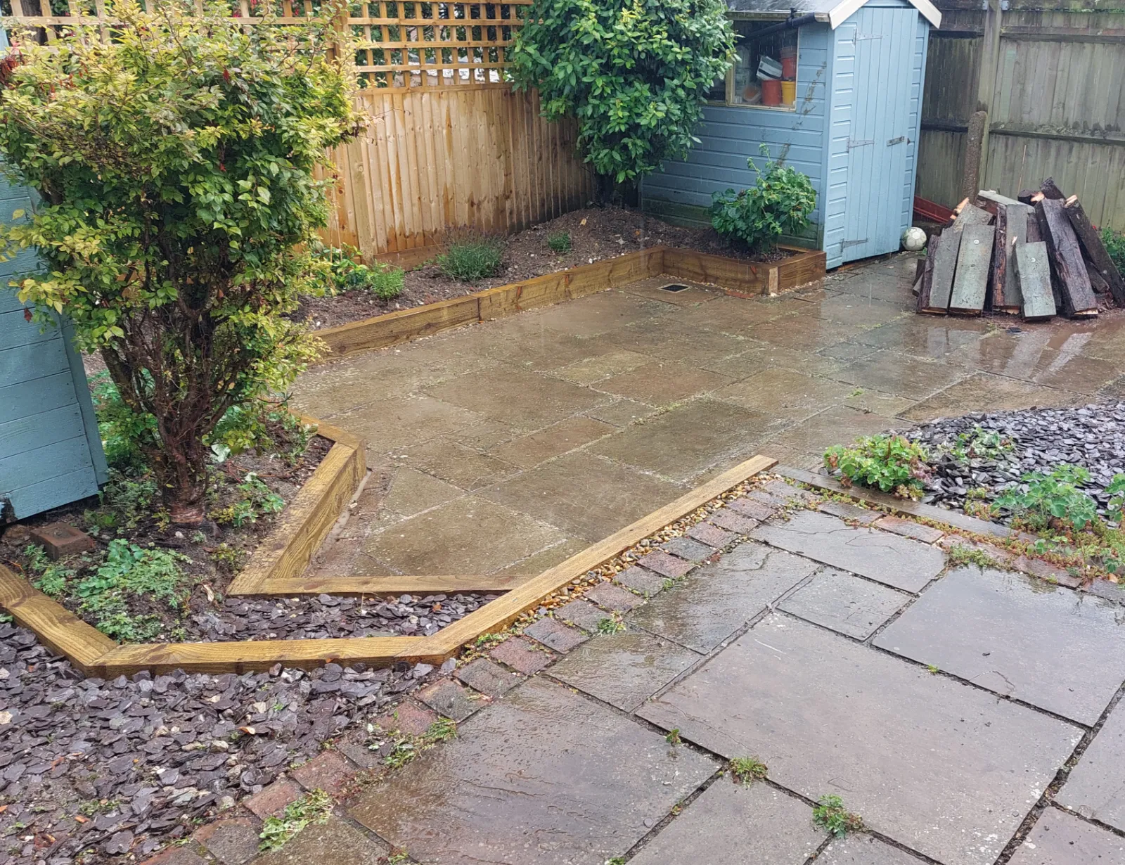 Completed garden border improvement
