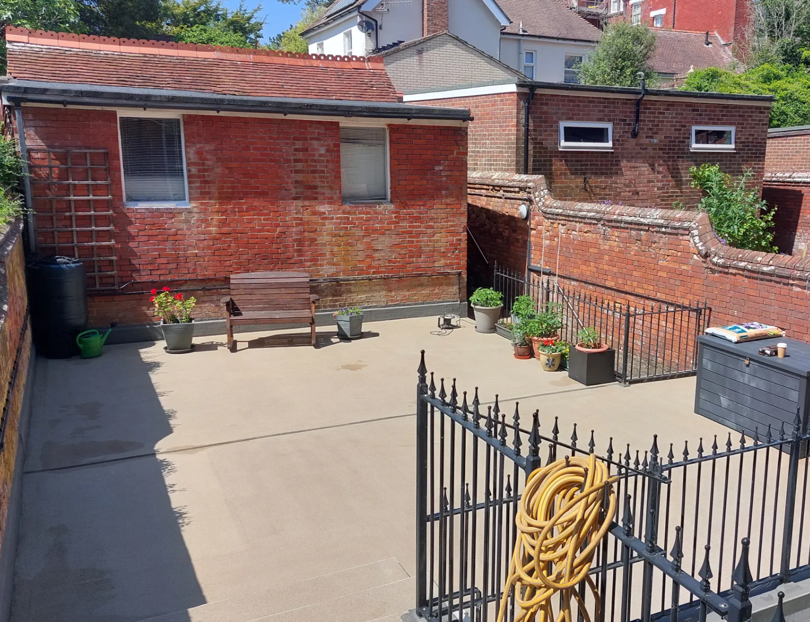 Patio after cleaning