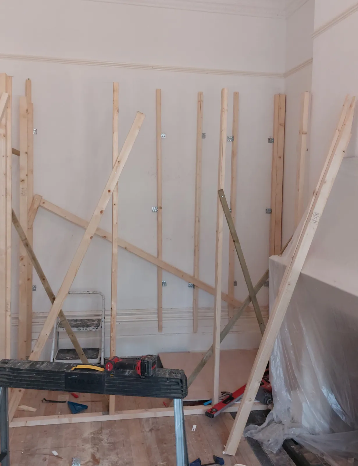 Bedroom before ensuite construction