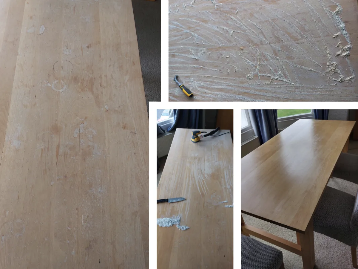 Restored dining table